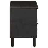 TV Cabinet Black 80x33x46 cm Solid Wood Mango 356836
