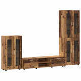 TV Cabinet Set with Shelf FLORIN 3 pcs Old Wood Engineered Wood 3397962