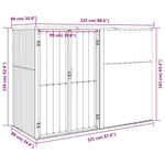 Garden Tool Shed Anthracite 225x89x161 cm Galvanised Steel 316215