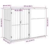 Garden Tool Shed Anthracite 225x89x161 cm Galvanised Steel 316215