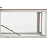 170859 Rabbit Hutch Mocha 310x70x87 cm Solid Pine & Fir Wood