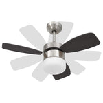 Ceiling Fan with Light and Remote Control 76 cm Dark Brown 51493
