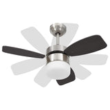 Ceiling Fan with Light and Remote Control 76 cm Dark Brown 51493