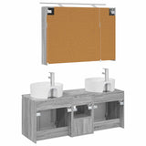 Bathroom Cabinet Set 4 pcs Grey Sonoma Engineered Wood 3406460