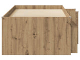 Loft Bed Frame with Cabinet 3 pcs Artisan Oak Engineered Wood 3423429