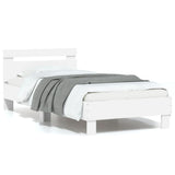 Bed Frame without Mattress with Headboard White 75x190 cm Small Single 838568