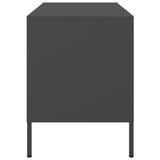 TV Cabinets 2 pcs Black 68x39x50.5 cm Steel 842995