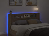 Headboard Cabinet with LED Sonoma 140 x 16.5 x 103.5 cm 8006539