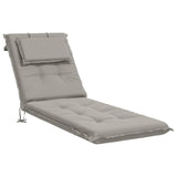 Sunlounger Cushion GEMERT 100% Polyester Grey 190 x 60 x 9 cm 947533
