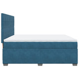 Box Spring Bed with Mattress Blue 200x200 cm Velvet 3291006