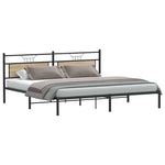 Bed Frame without Mattress Sonoma Oak 193x201 cm Engineered Wood 4106798