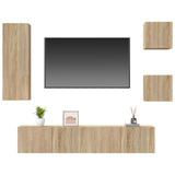 5 Piece TV Cabinet Set Sonoma Oak Engineered Wood 3114440