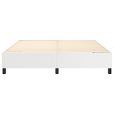 ZNTS Bed Frame without Mattress White Super King Faux Leather 3121219