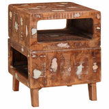 End Table with Shelf Brown 40 x 40 x 49 cm Solid Reclaim Wood 4104554