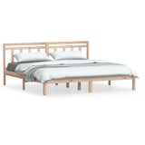 Bed Frame Natural Pine Solid Pine Wood Durable Bed Frame 3100599