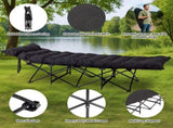 Folding Camping Cot Bed with Soft Pad, Portable Outdoor Cot, Adults Sleeping Bed 92690185
