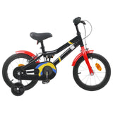 Kids Bike 14 Inches for 3-5 Years Old Black Red 42009394