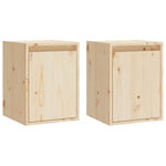 ZNTS Wall Cabinets 2 pcs 30x30x40 cm Solid Wood Pine 813476