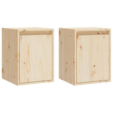 ZNTS Wall Cabinets 2 pcs 30x30x40 cm Solid Wood Pine 813476