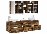 Bathroom Furniture Set 4 pcs Smoked Oak 3406707