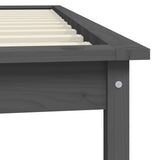 Bed Frame without Mattress Grey Single Solid Wood 820573