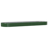 Garden Raised Bed Galvanised Steel 523x140x36 cm Green 319043