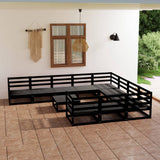 11 Piece Garden Lounge Set Solid Pinewood 3076003