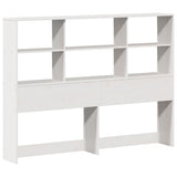Bookcase Bed without Mattress White 140x190 cm Solid Wood 3323948