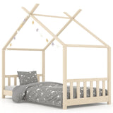 Kids Bed Frame Solid Pine Wood 70x140 cm 283364