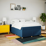 Box Spring Bed with Mattress Blue 140x200 cm Fabric 3285386
