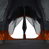 Family Tent Tipi 8-Person Grey and Orange Waterproof 94739