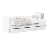 Bed Frame with Storage White 80 x 200 cm Engineered Wood 3429629