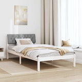 Bed frame White and light grey 100 x 200 cm Solid pine wood 878633