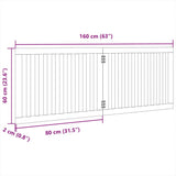 Dog Gate Foldable 2 Panels 160 cm Poplar Wood 352240