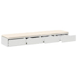 Bed Drawers White 135 x 36.5 x 16.5 cm Engineered Wood 866987