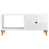 Coffee Table High Gloss White 90 x 50 x 40 cm Engineered Wood 894269