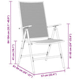 Garden Dining Set 5 pcs Anthracite Powder-Coated Steel 3379292