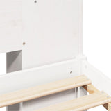 Bookcase Bed without Mattress White 140x200 cm Solid Wood Pine 3321853