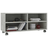 TV Cabinet with Castors Concrete Grey 90x35x35 cm Engineered Wood 800184