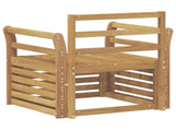 Outdoor Sofa Set Solid Acacia Wood White 3439096