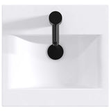 Bathroom Wash Basin Matte Black 42 x 40 x 16.5 cm Metal 890229