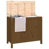 Laundry Box Honey Brown 88.5x44x76 cm Solid Wood Pine 823582