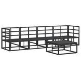 Garden Sofa Set 5 pcs Black Metal 3378843