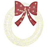 Wreath with 60 LEDs Warm white 76 x 76 x8.5 cm Acrylic 42019121