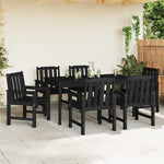 Garden Dining Chair 6 pcs Black 65.5 x 55.5 x 88cm Plastic 3335799