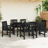 Garden Dining Chair 6 pcs Black 65.5 x 55.5 x 88cm Plastic 3335799