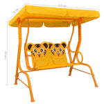 Kids Swing Bench Yellow 115x75x110 cm Fabric 48098