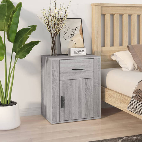 ZNTS Bedside Cabinet Grey Sonoma 50x36x60 cm Engineered Wood 816726