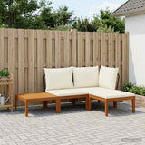 4 pcs Solid Acacia Wood & Rope Natural 3407763