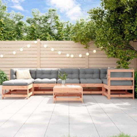 ZNTS 8 Piece Garden Lounge Set Solid Wood Douglas 3186275